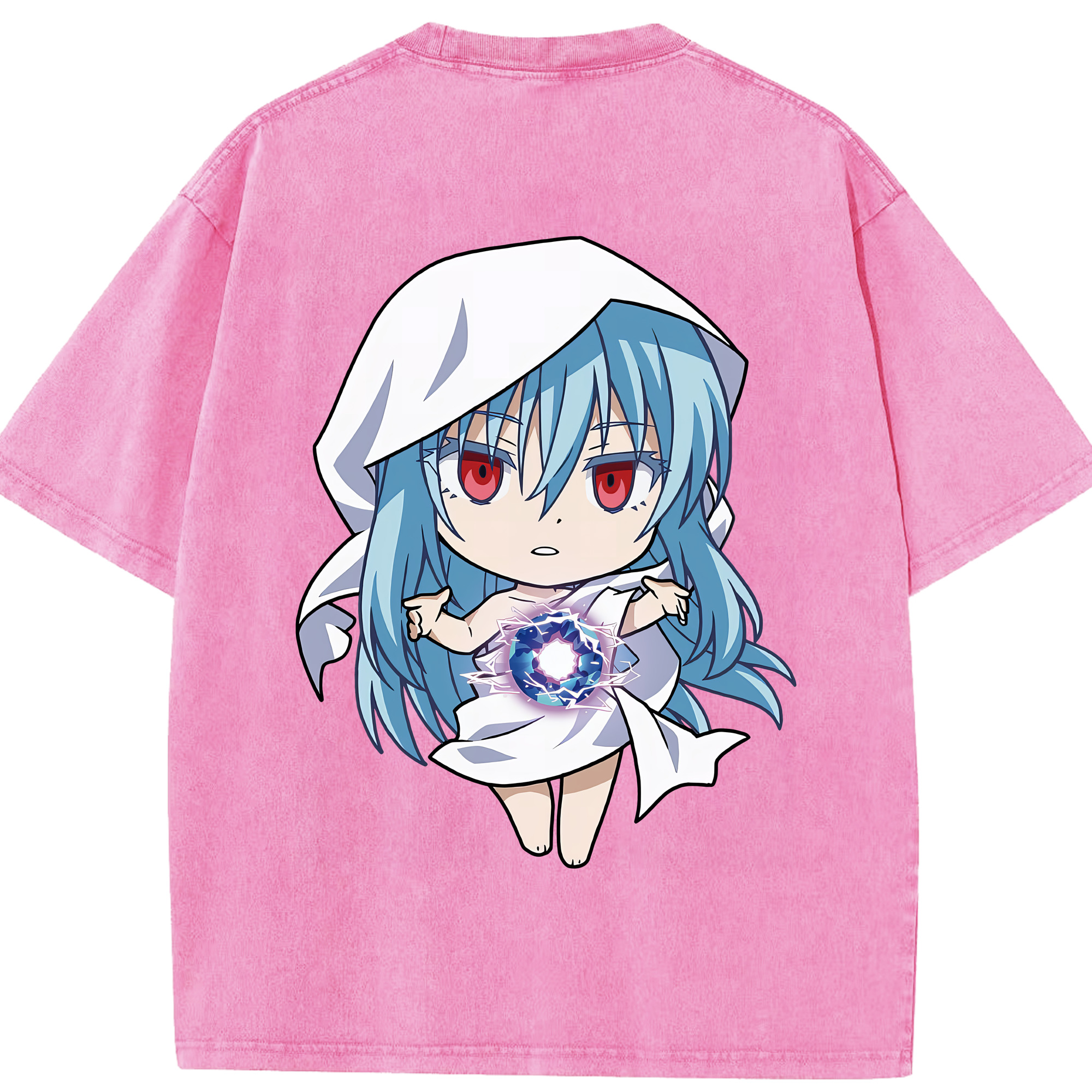 （画像用） 転スラ Regarding Reincarnated to Slime 綿100% ヴィンテージ風 半袖Tシャツ（背面プリント）